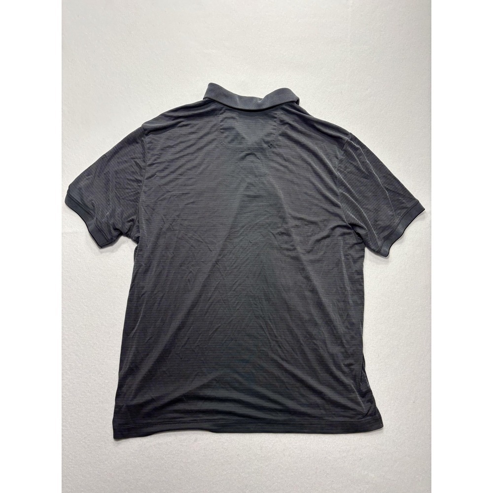 Tommy Bahama Polo Shirt Mens 2XL Gray Island Zone Striped Moisture Wicking - Picture 9 of 12